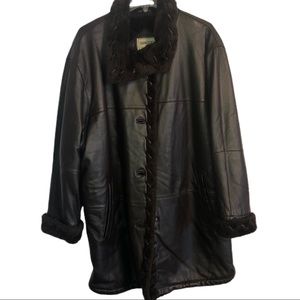 Fitz-Wright Faux Leather Coat